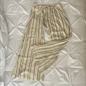 Billabong Beige and Black Striped Trousers